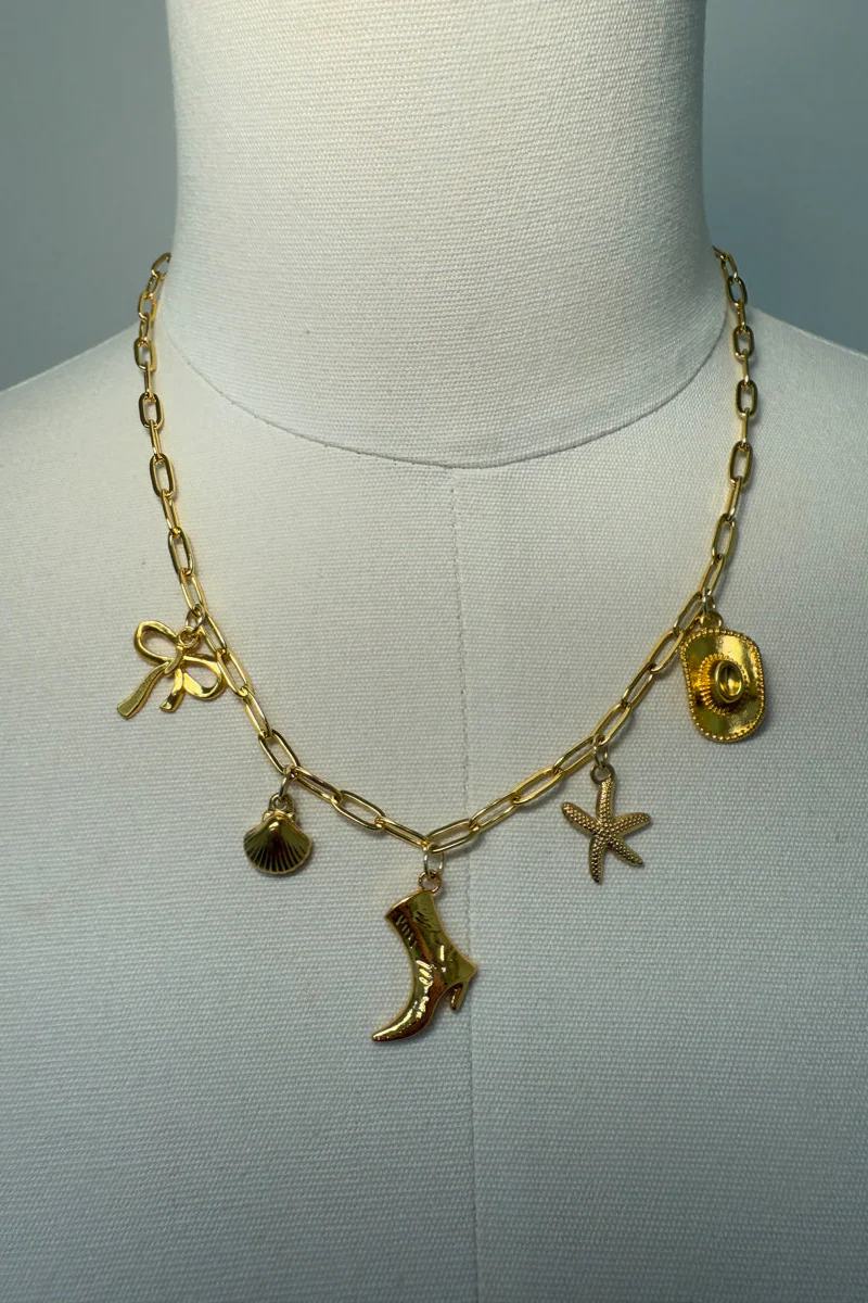 Hannah Cowgirl Charm Pendant Necklace