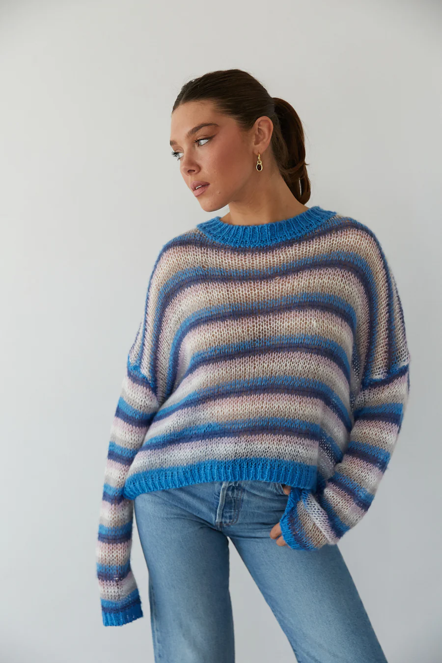 Coraline Loose Knit Striped Sweater