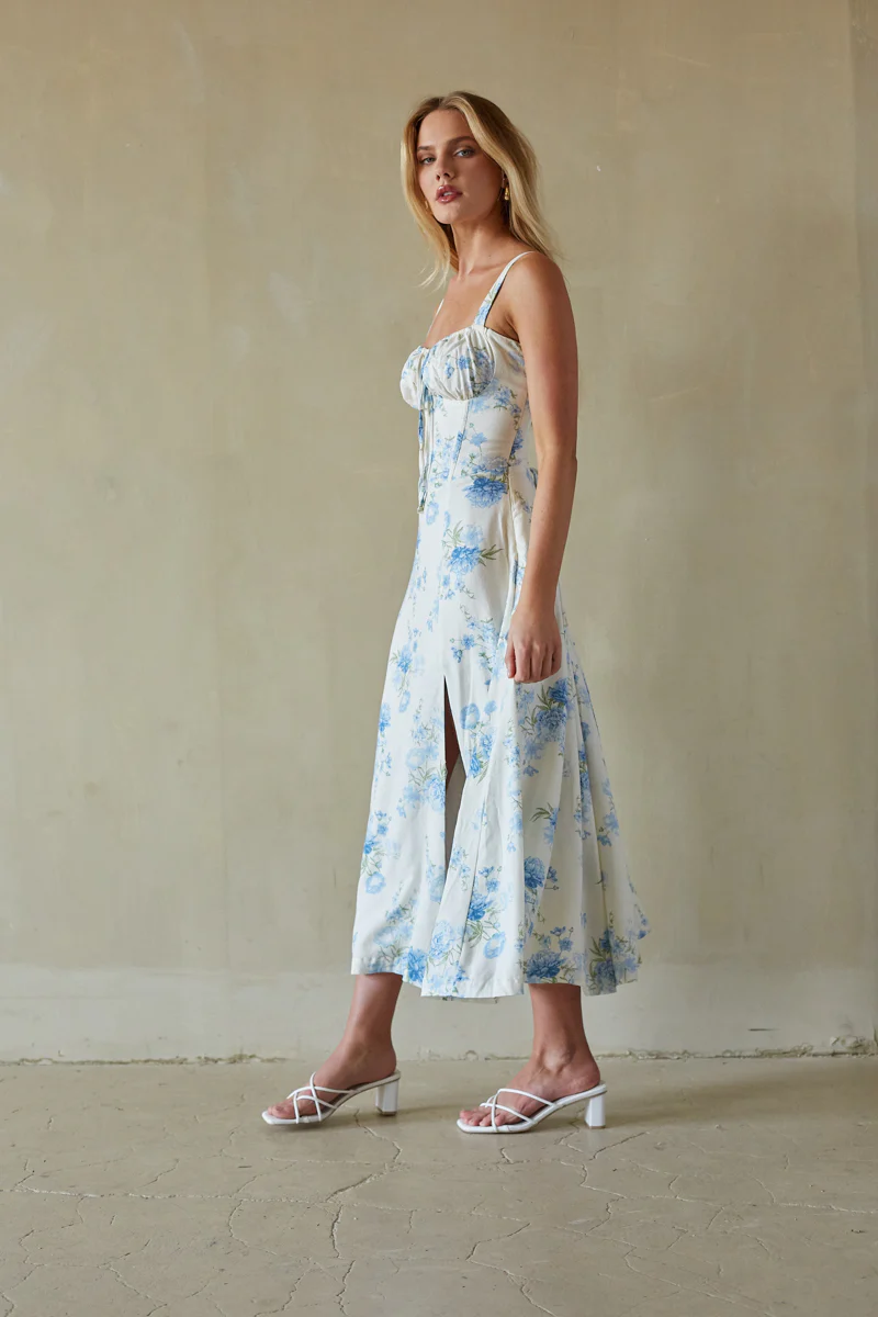 Angelina Sweetheart Floral Midi Dress