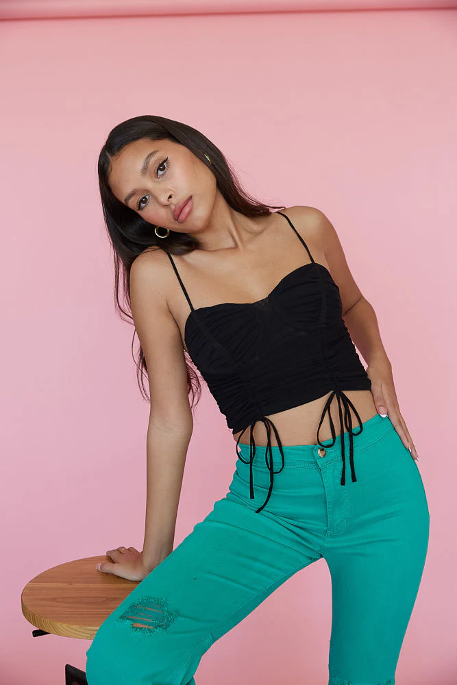Peggy Cinched Crop Top