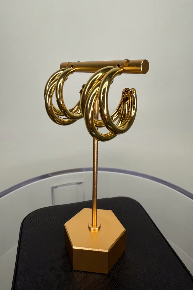 Trinity Triple Hoop Earrings