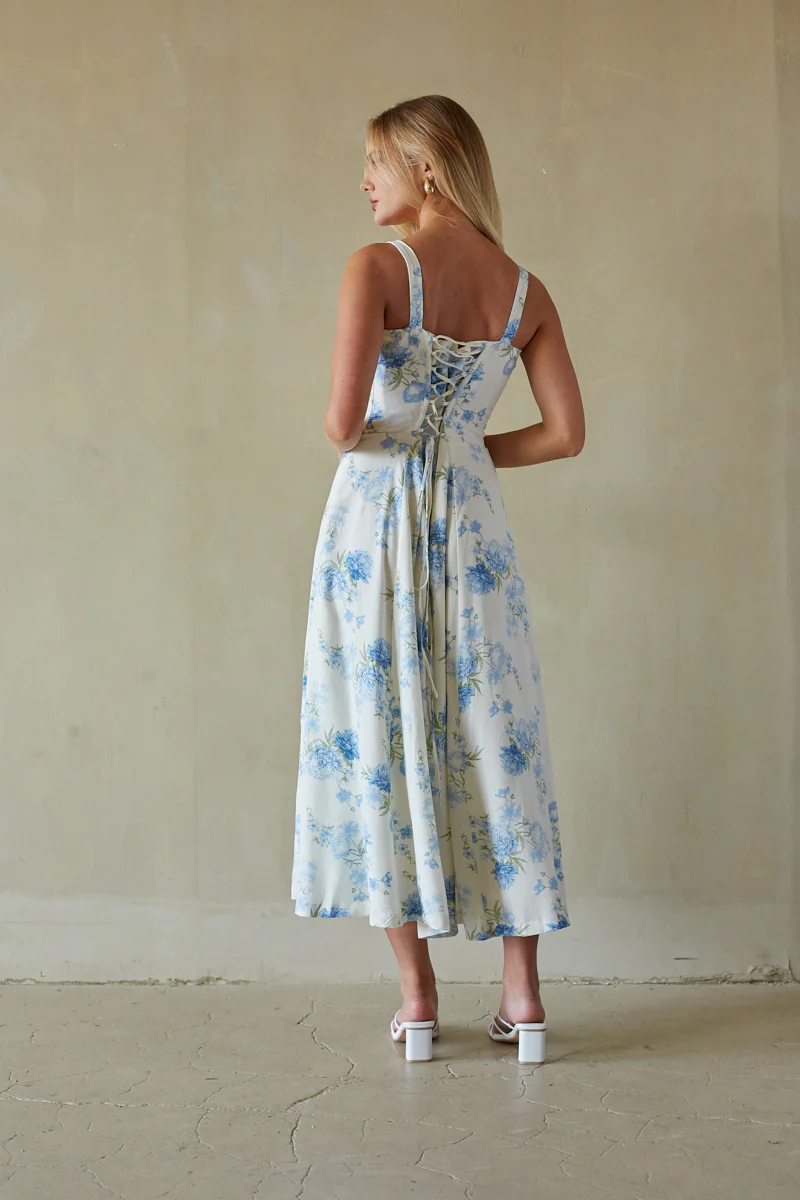 Angelina Sweetheart Floral Midi Dress