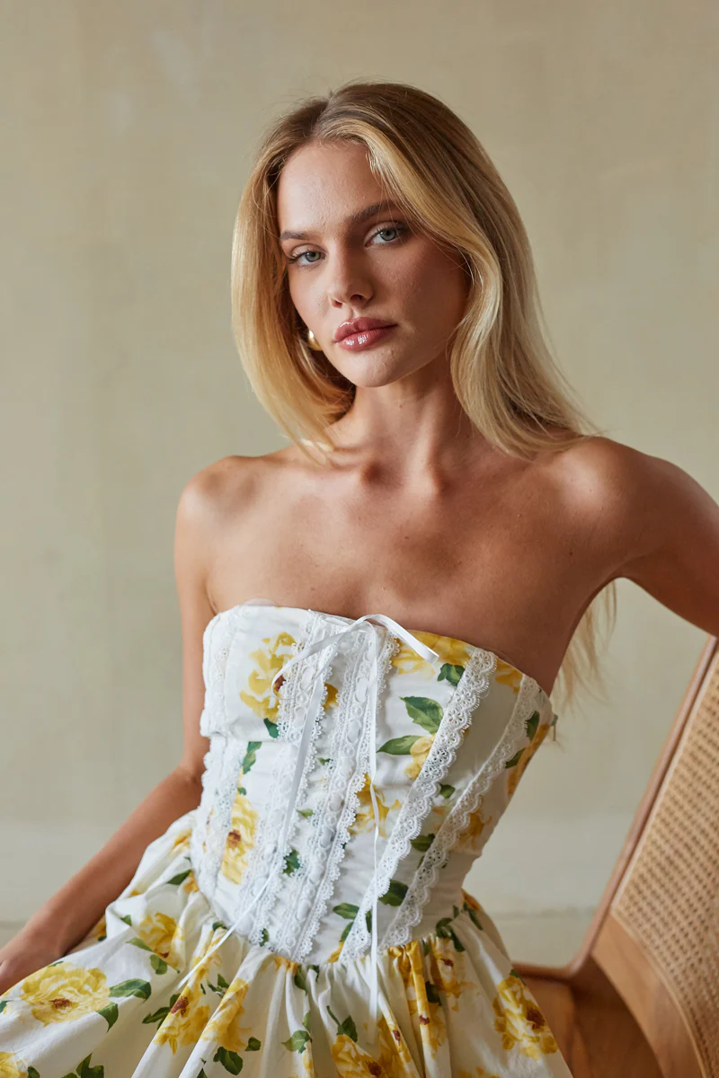 Sabrina Strapless Coquette Corset Mini Dress