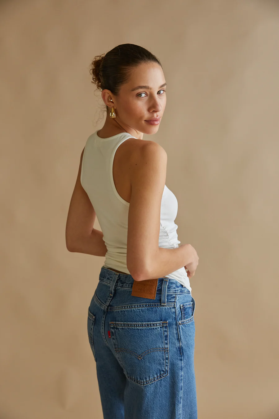 Juno Ruched Ribbed Tank Top