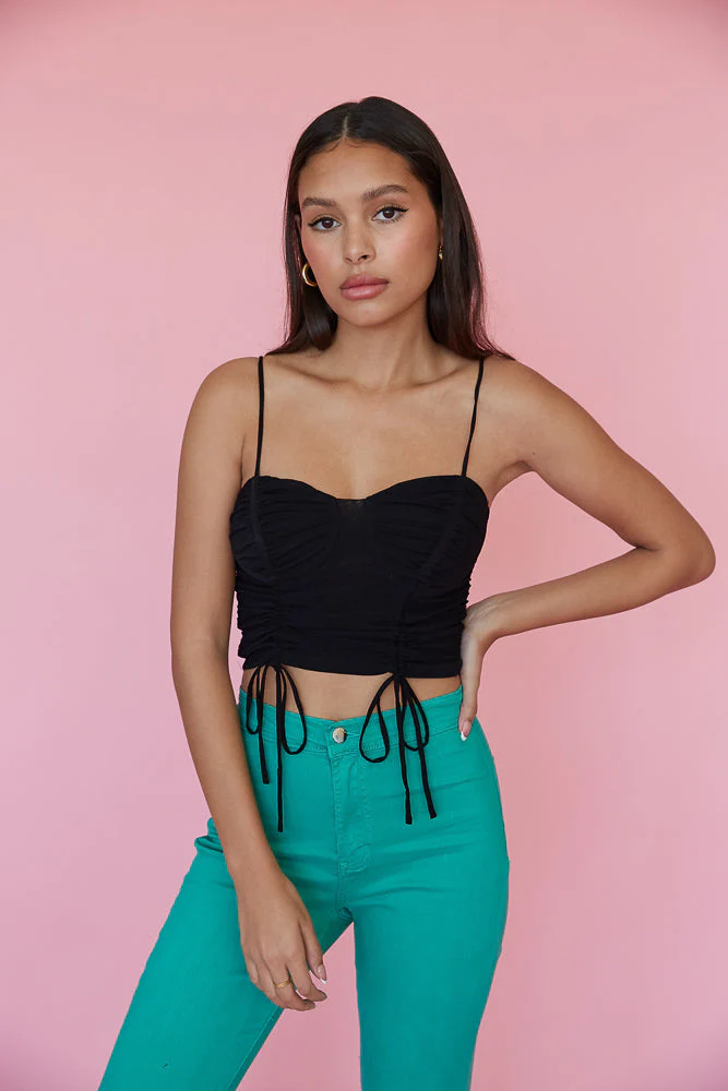 Peggy Cinched Crop Top