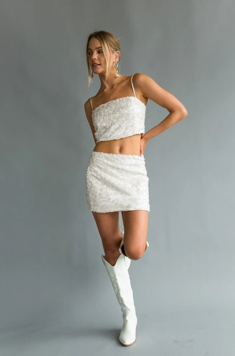 Fayetta Floral Sequin Top