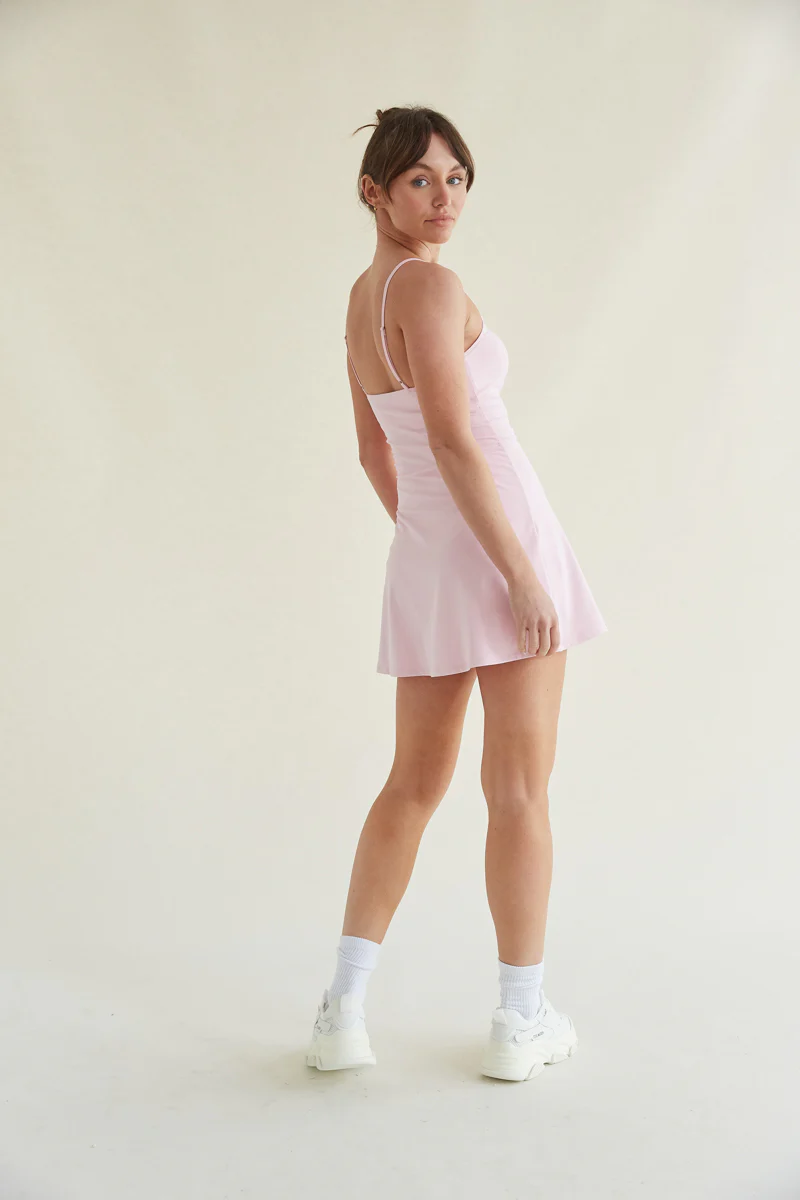 Carly Airbrush Tennis Dress in Pink