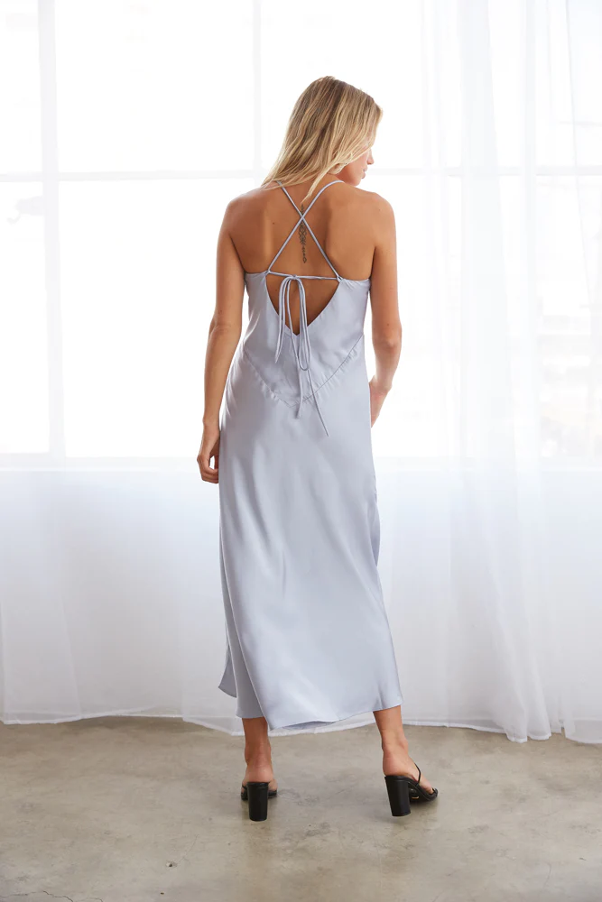 Riviera Satin Midi Dress