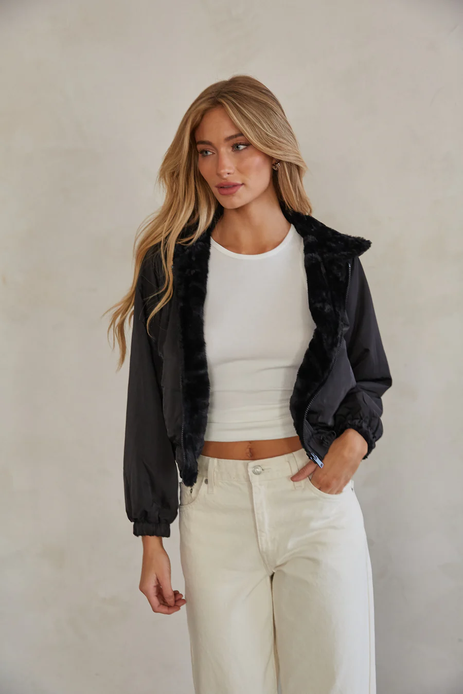 Amelia Reversible Faux Fur Jacket