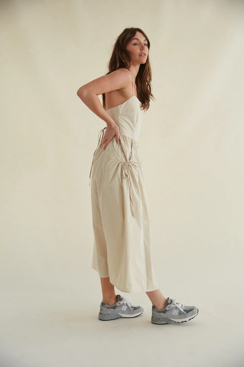 Carsyn Open Back Tie Midi Dress