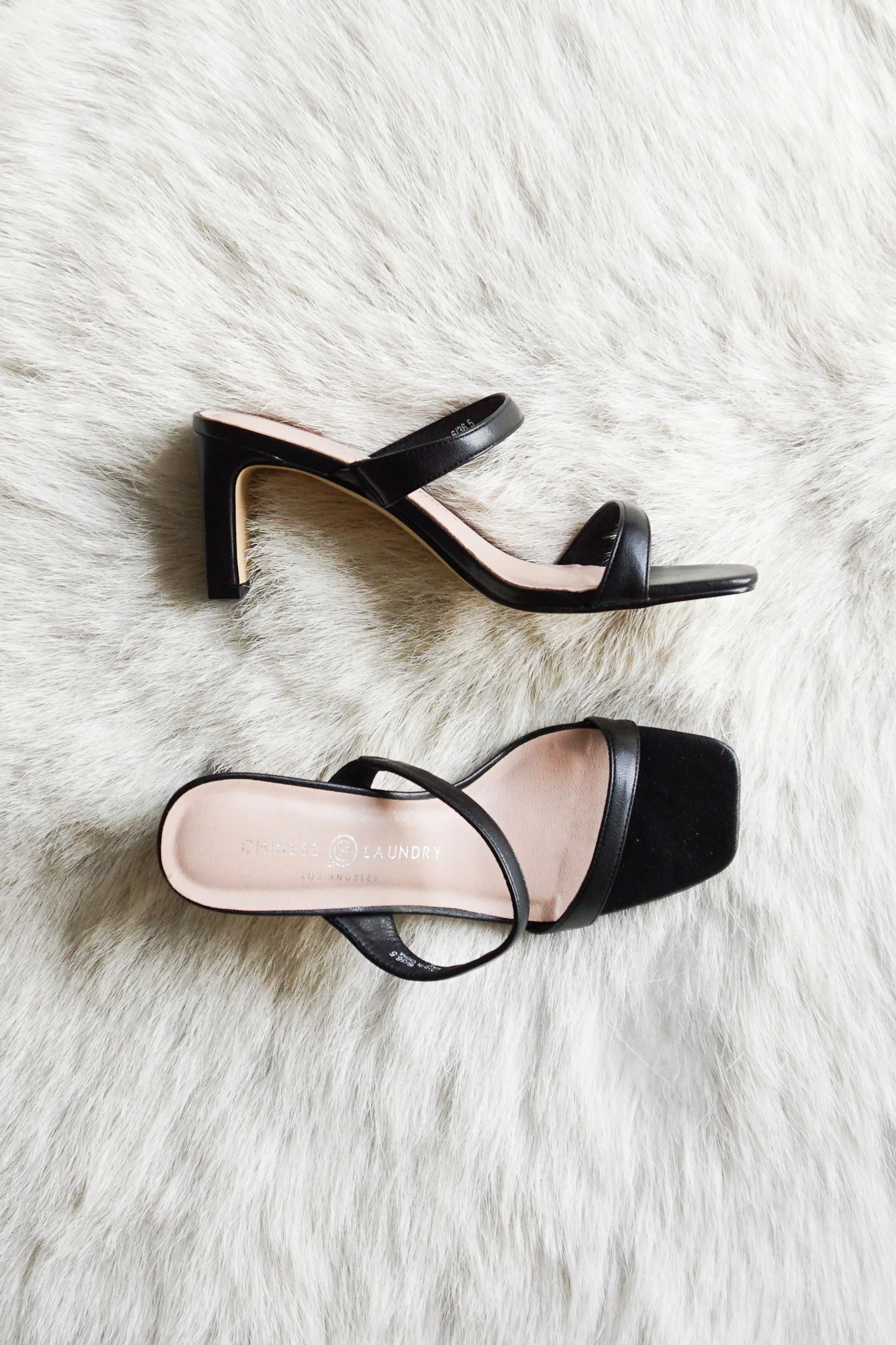 Yanti Double Strap Block Heel in Black