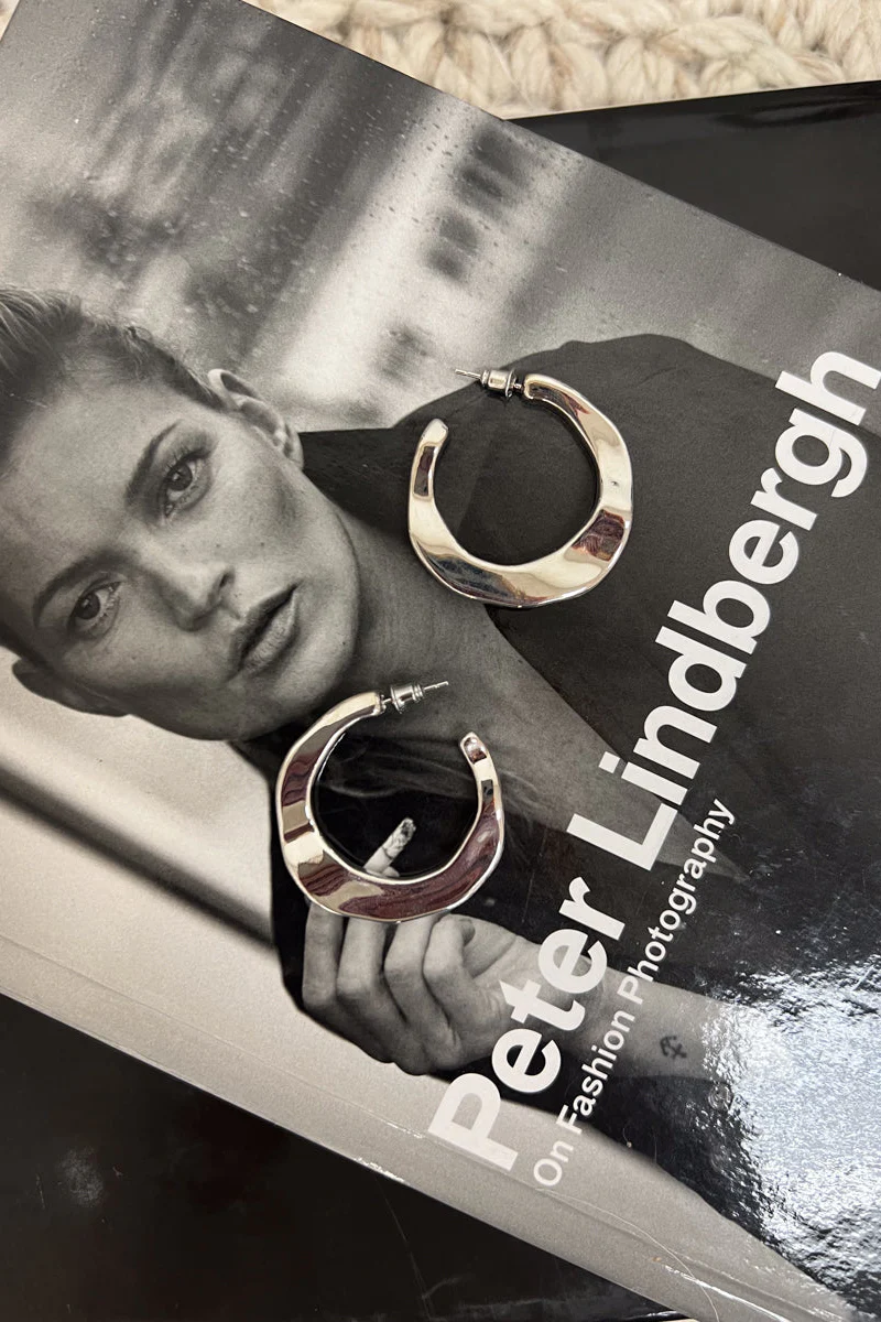 Cara Hammered Hoop Earrings