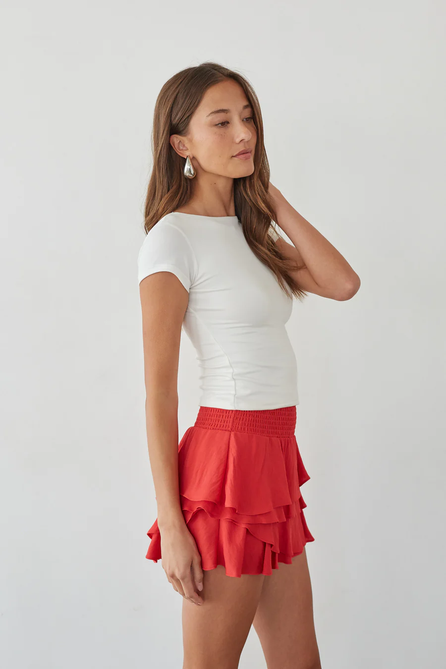 Daytona High-Rise Tiered Ruffle Skort