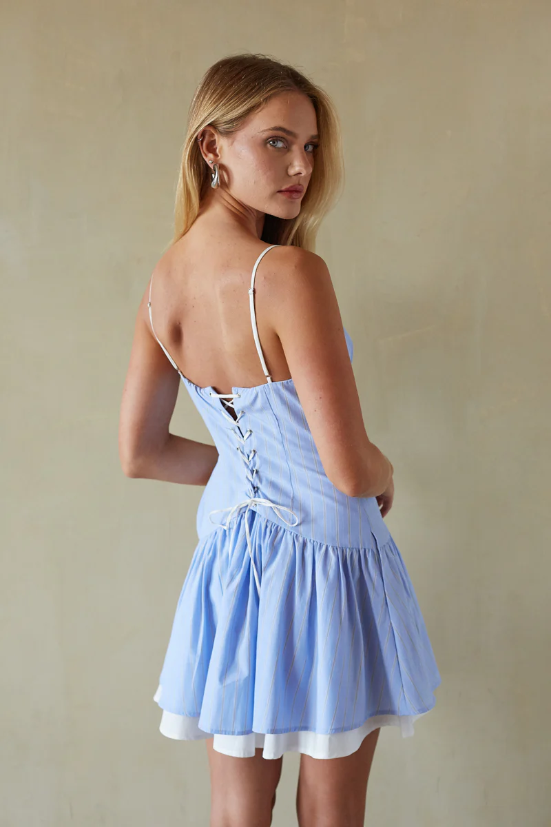 NIA Winslow Contrast Striped Mini Dress