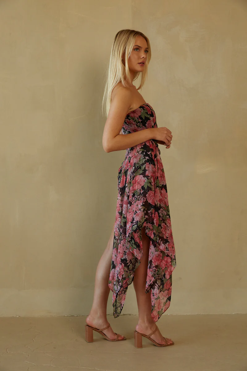 Eden Strapless Drape Bodycon Mini Dress