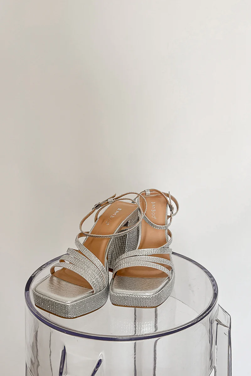 Luna Rhinestone Platform Heels