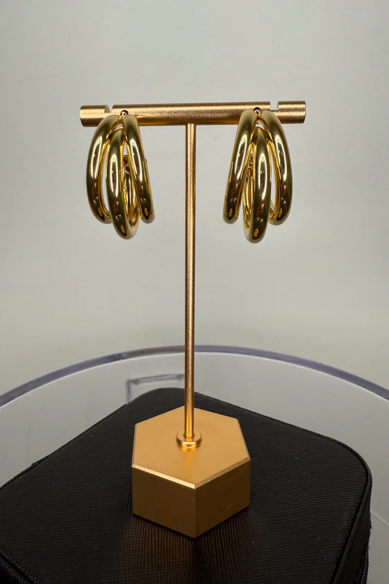 Trinity Triple Hoop Earrings
