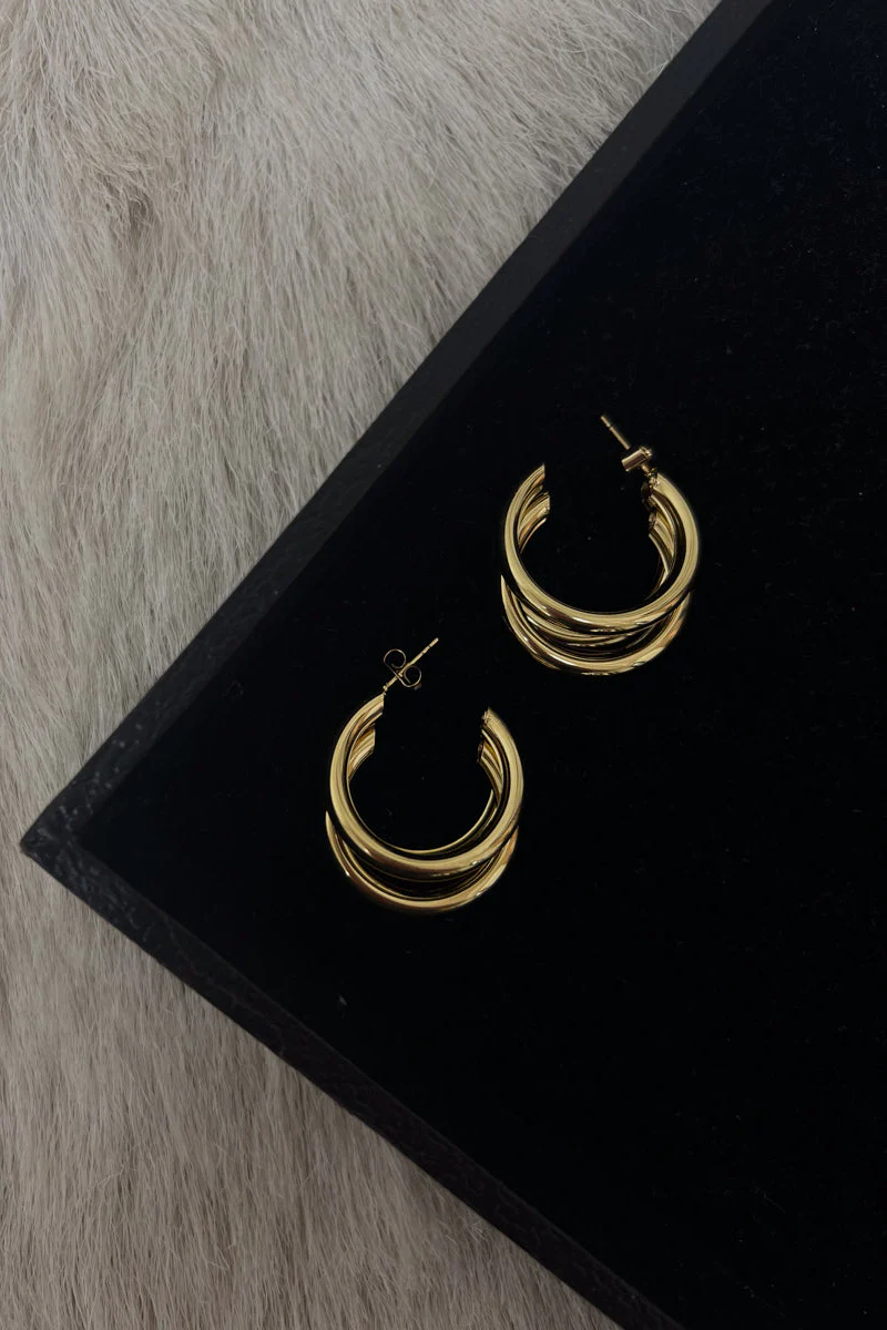 Trinity Triple Hoop Earrings