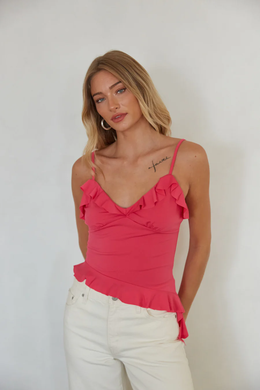 Paige Ruffle Trim Top