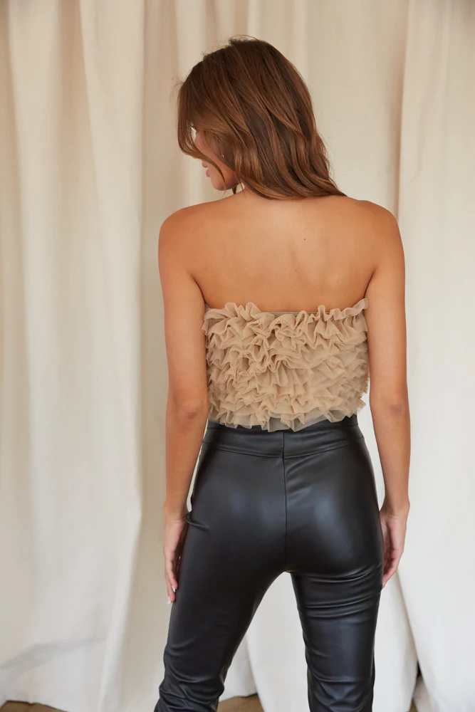 Zoe Tulle Frills Tube Top