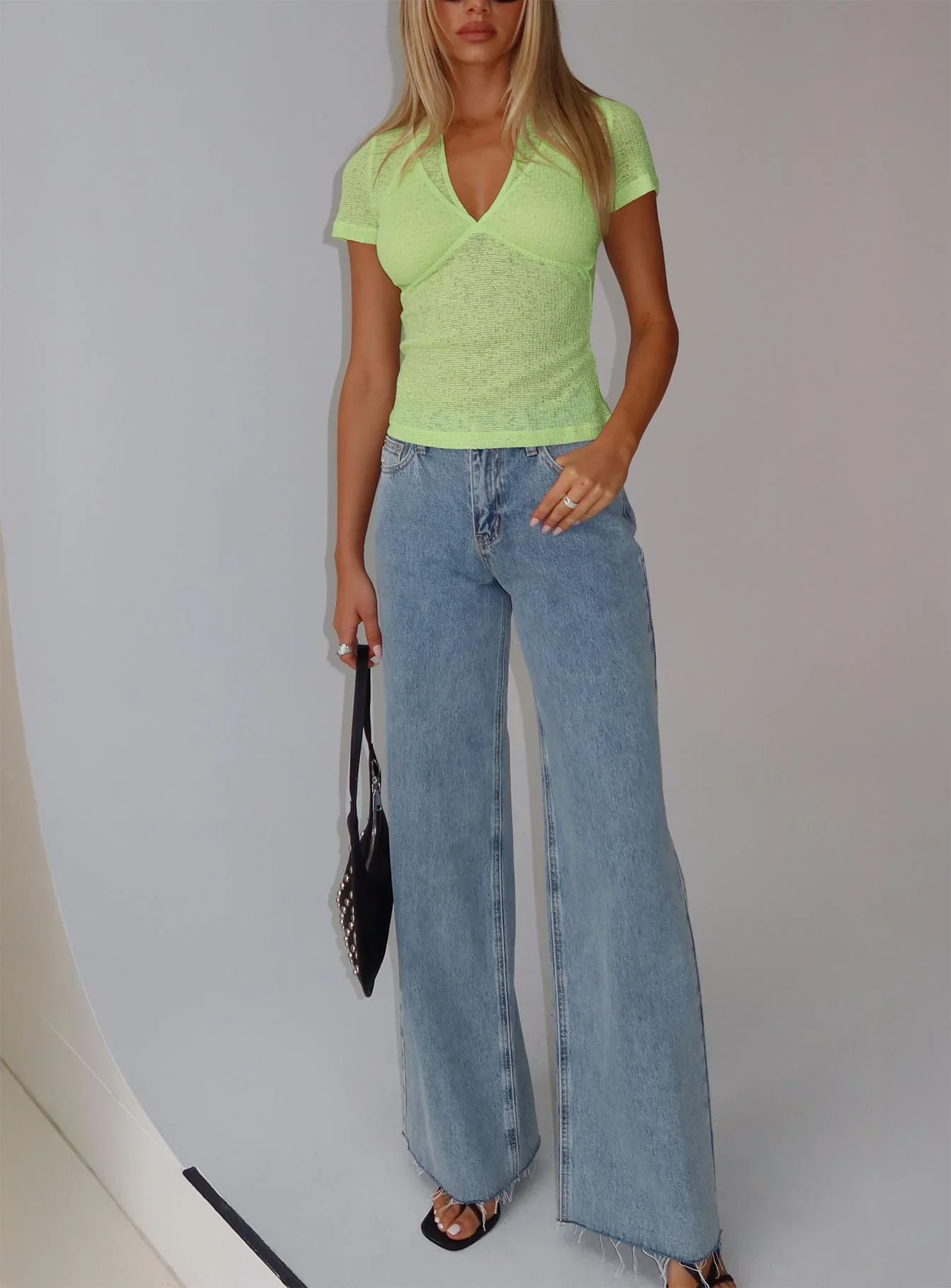 Darla Low Rise Straight Jean Vintage Blue Wash