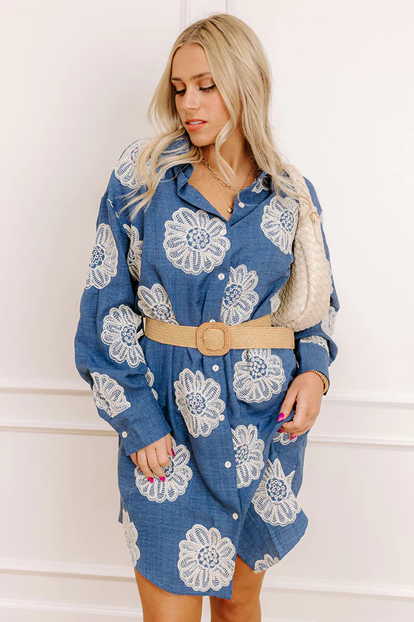 Boho Charm Embroidered Mini Dress