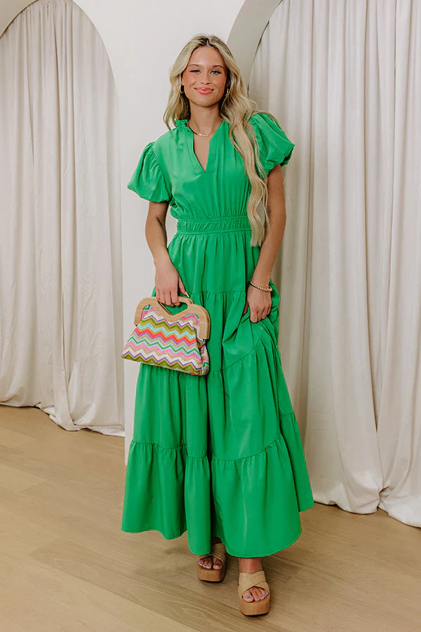 Simply Sweet Maxi Dress in Kelly Green