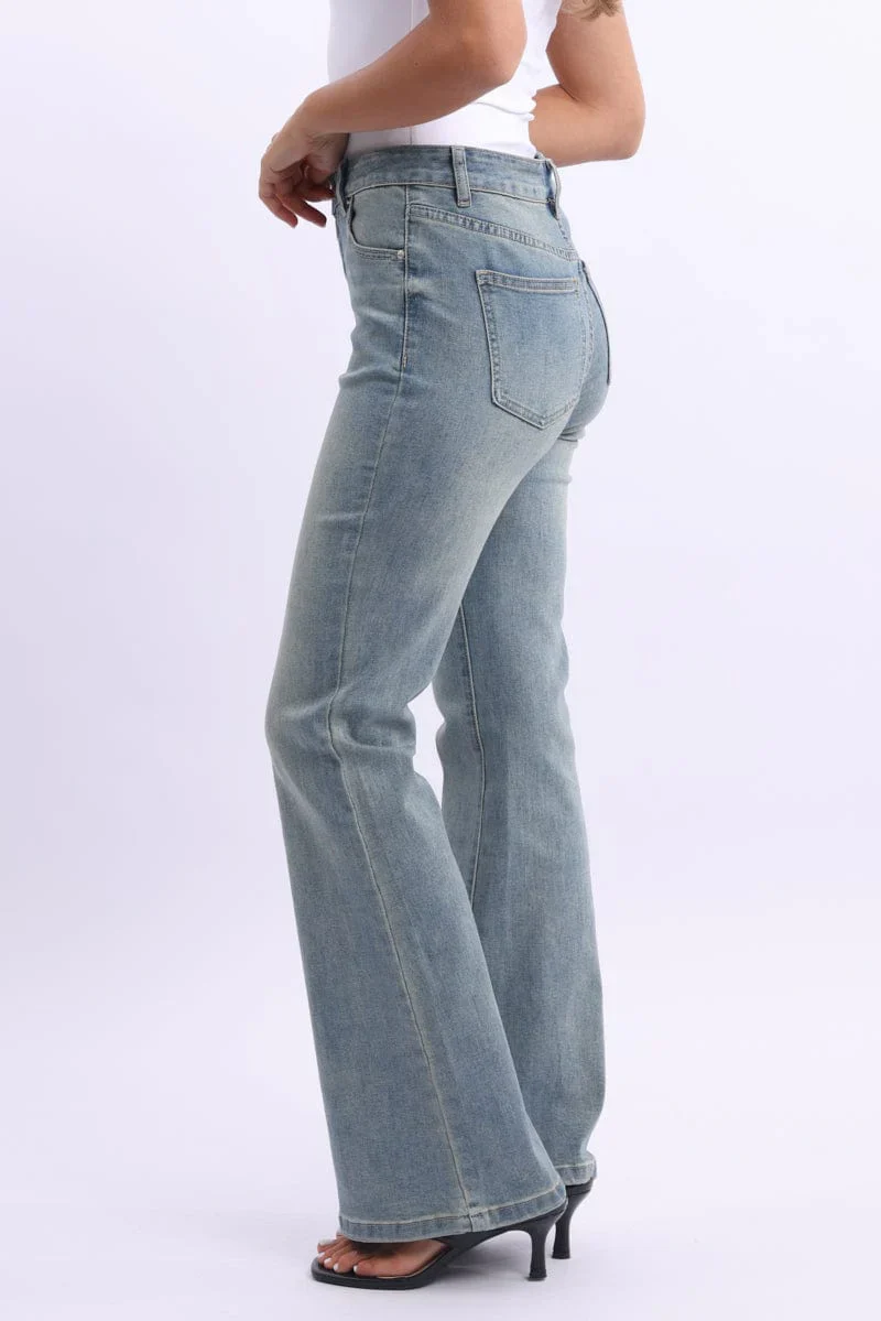 Denim Flare Jean High Rise