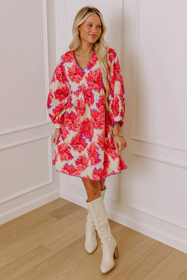 Tulip Fields Floral Mini Dress