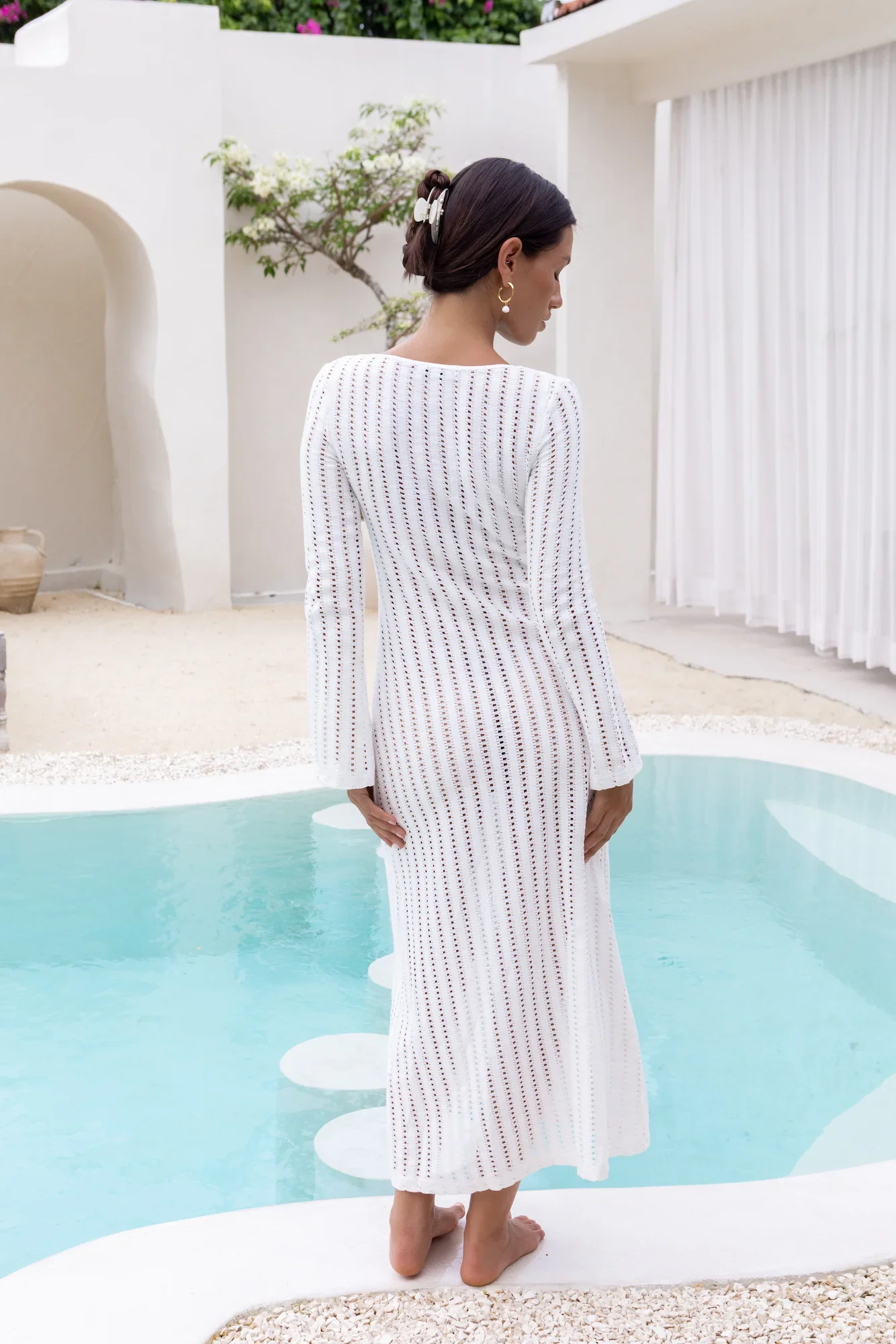 Leilani Knit Maxi Dress White