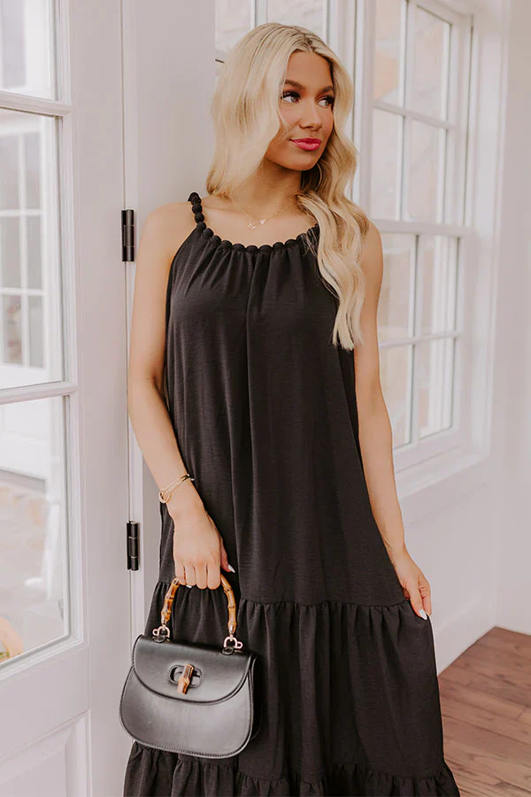 Feeling Giddy Maxi Dress in Black