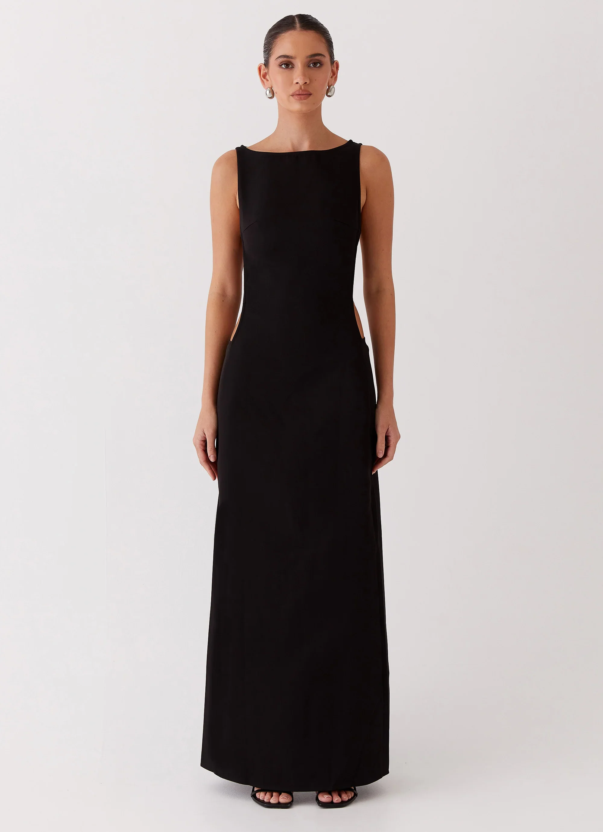 Cherish You Buckle Maxi Dress - Shadow