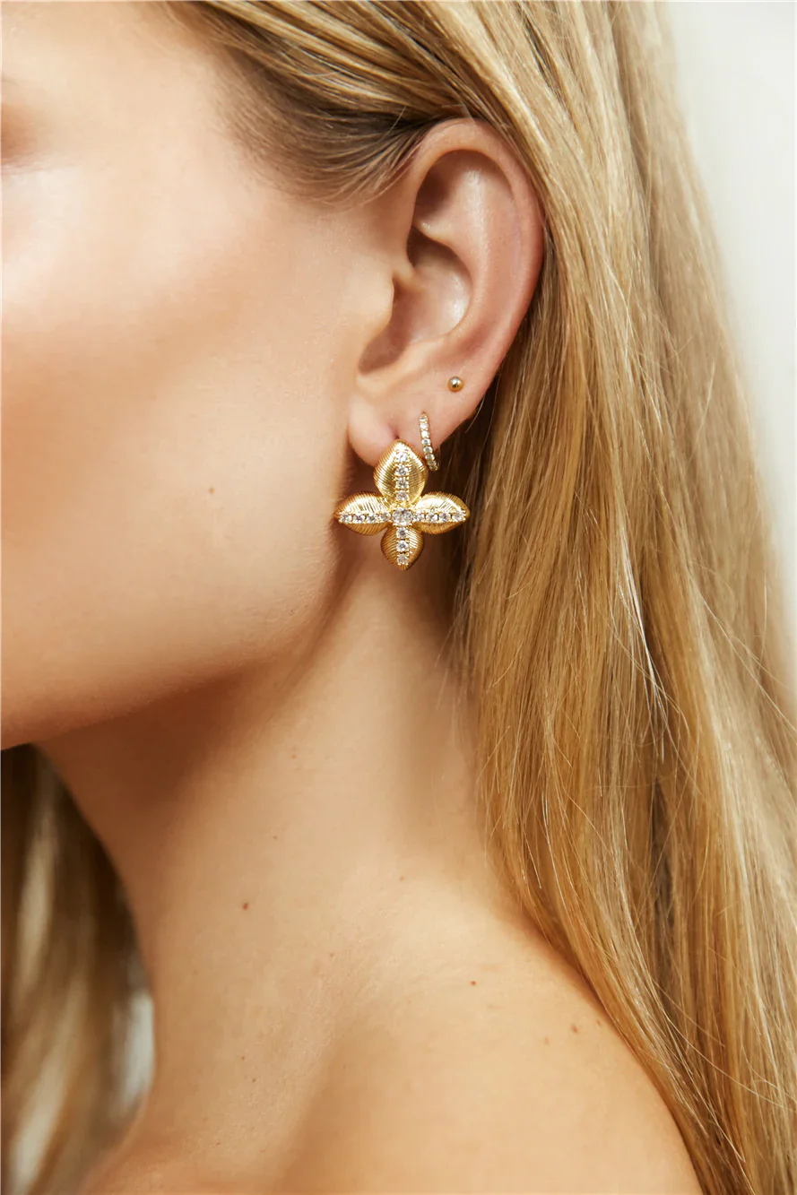 18K Gold Plated Shine Bright Earrings Gold