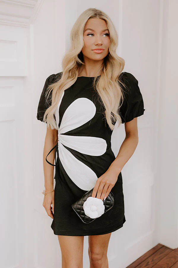 Make A Statement Cut Out Mini Dress in Black