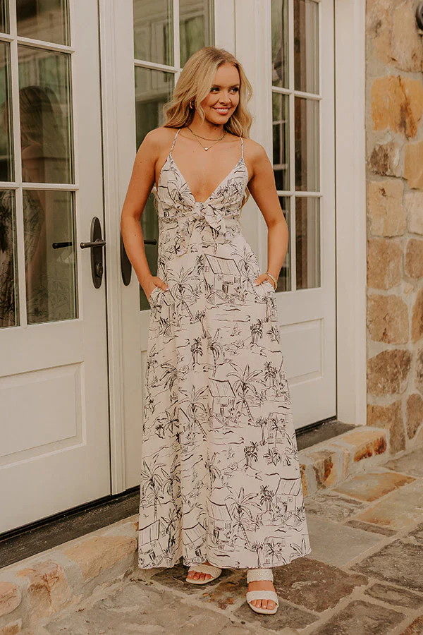 Costa Rica Cutie Linen-Blend Maxi Dress