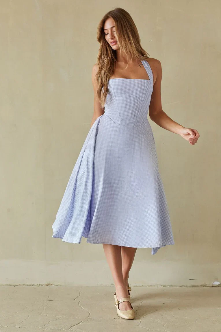 Dorothy Gingham Midi Dress