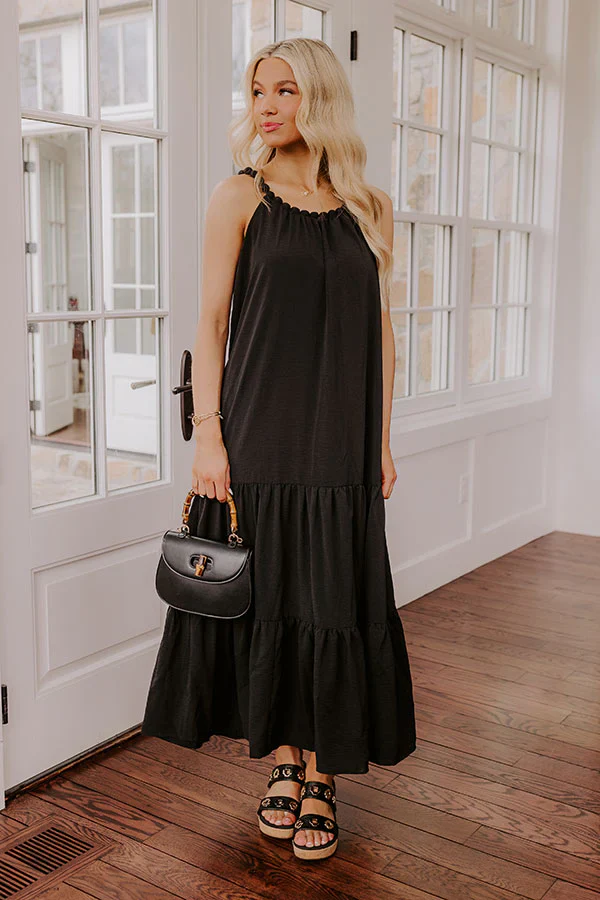 Feeling Giddy Maxi Dress in Black