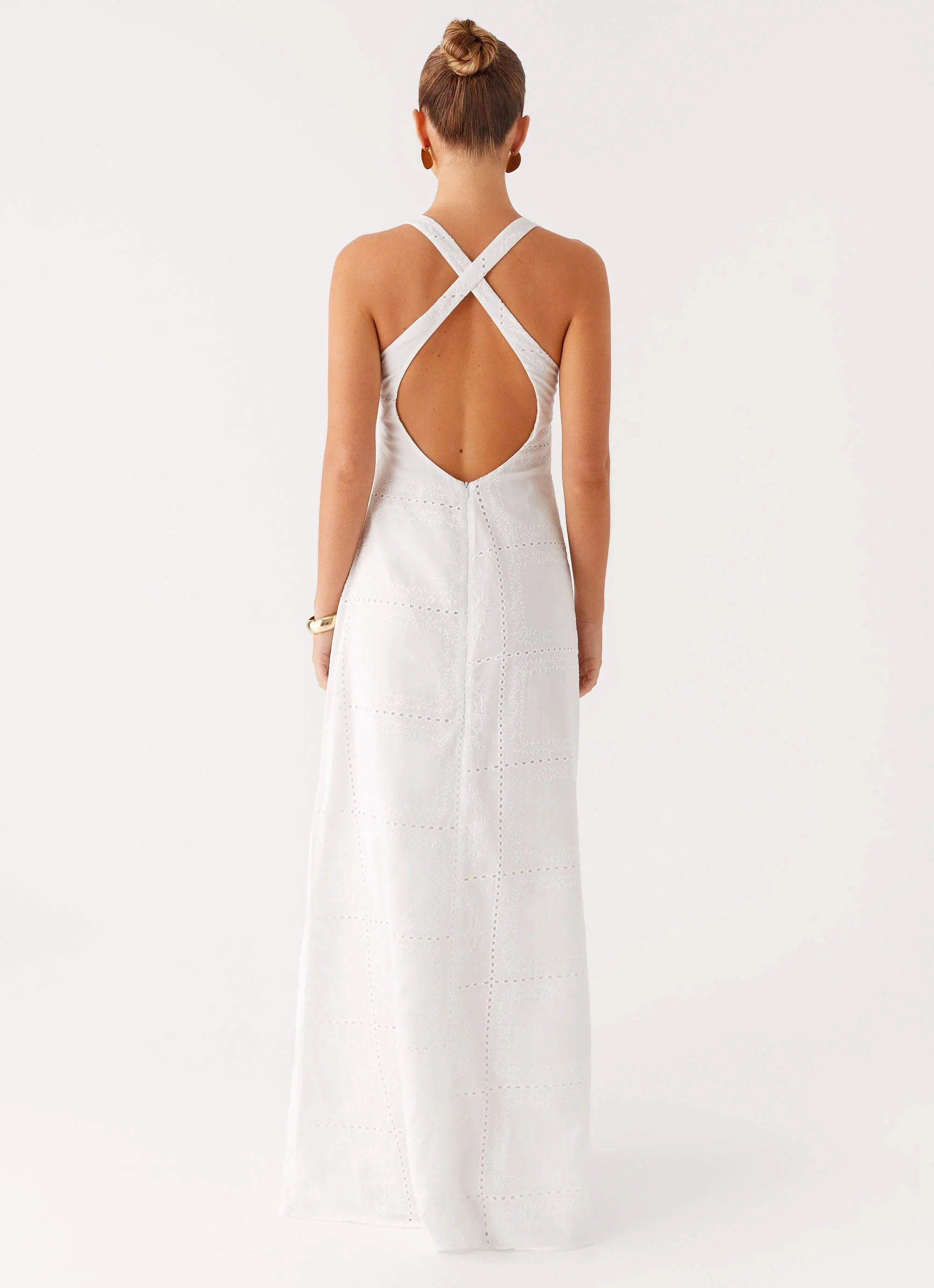 Kiana Halter Maxi Dress - White
