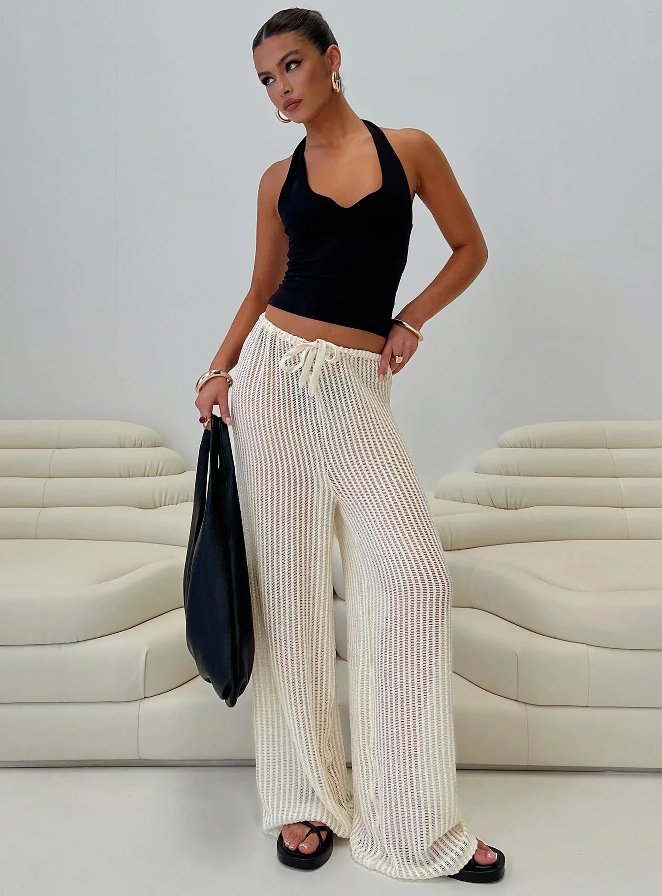 Darcie Knit Pants Beige