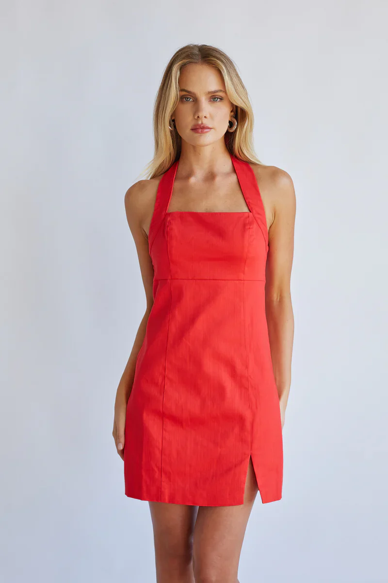 Flora Halter Mini Dress