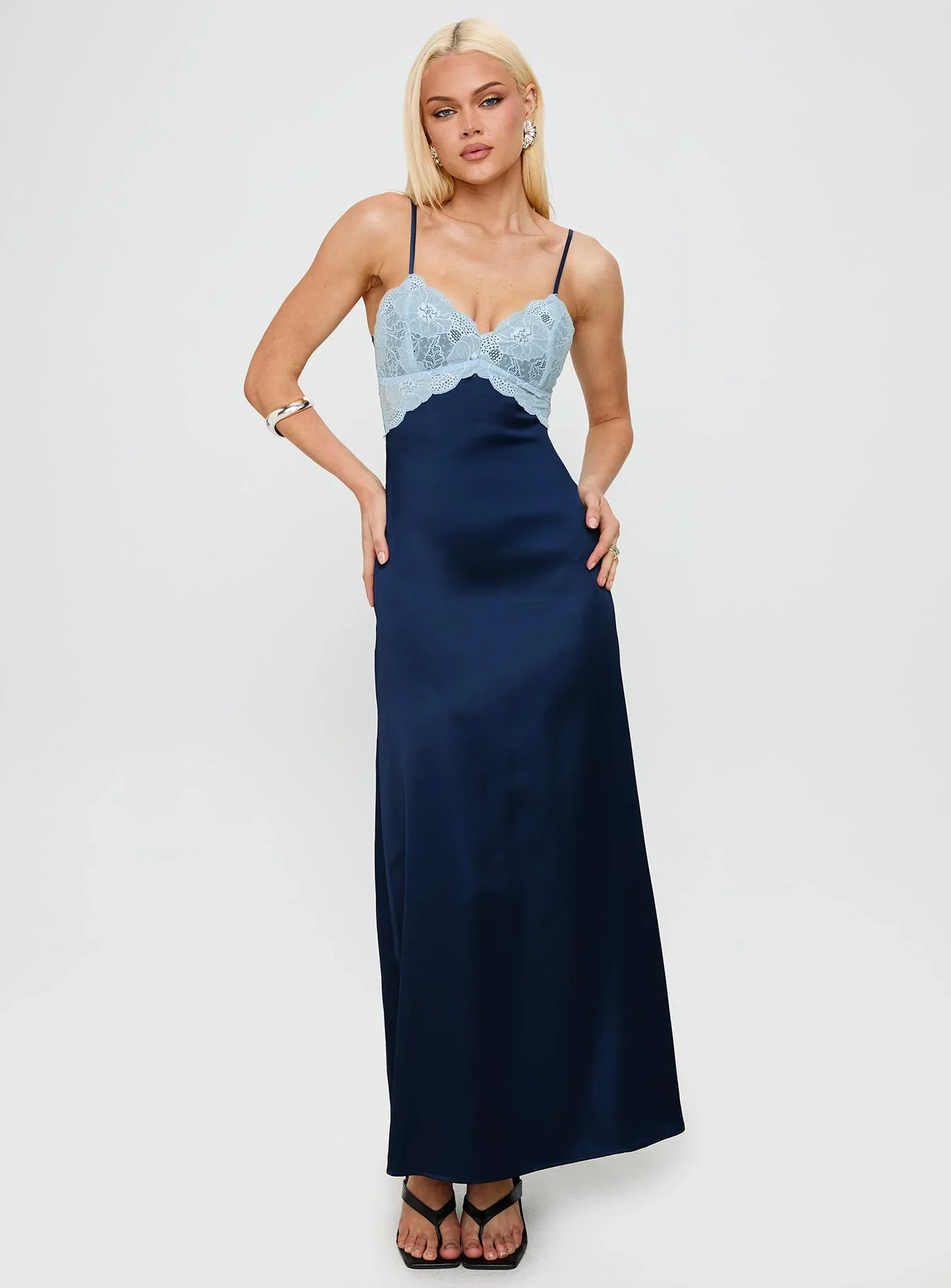 Better Than Words Lace Maxi Dress Navy