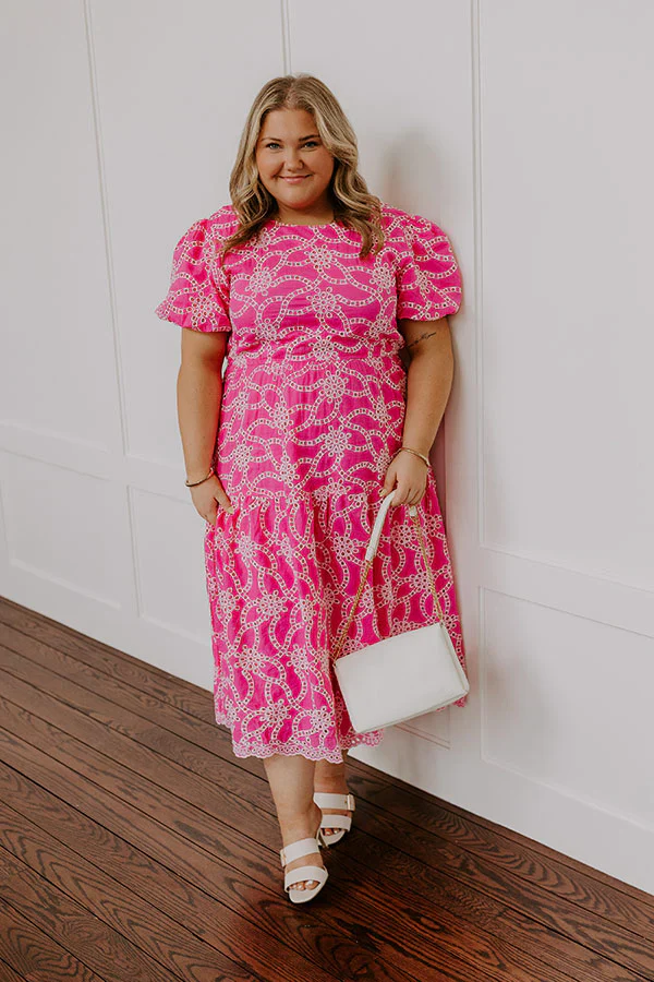 Sweet Surprise Eyelet Midi Dress Curves