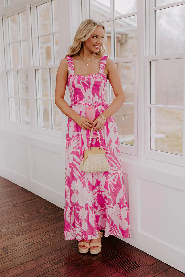Tropical Bungalow Floral Maxi Dress