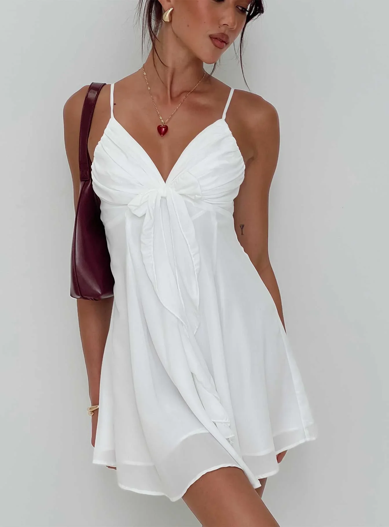 Moon Quartz Mini Dress White