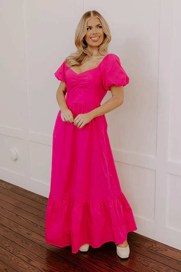 Sweet Serendipity Maxi Dress in Hot Pink