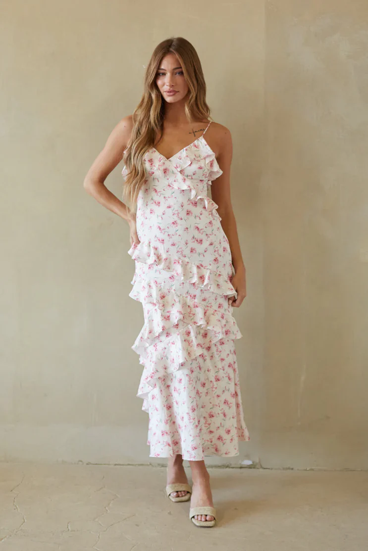 Poppy Floral Ruffle Maxi Dress