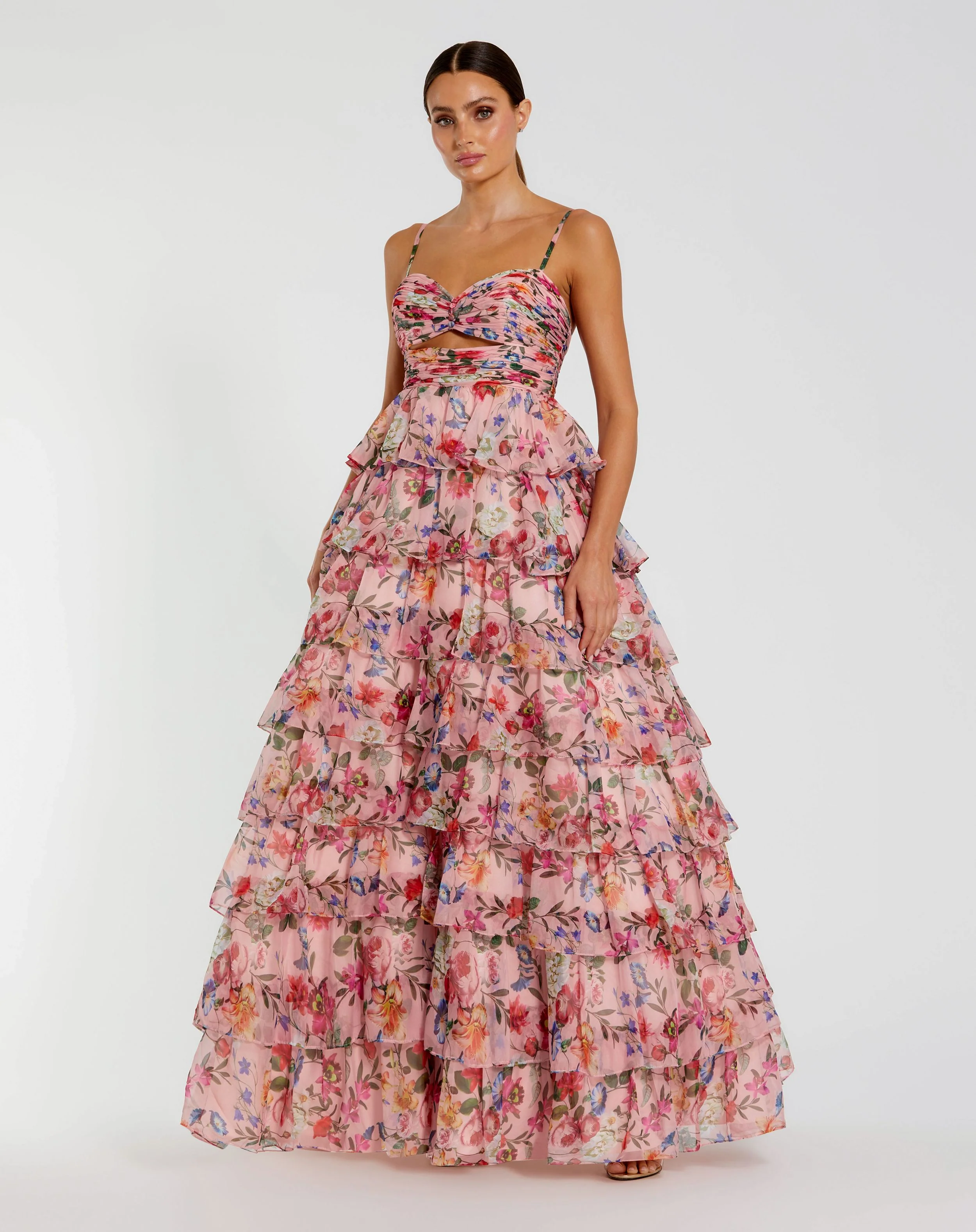 Floral Print Ruffle Tiered Dress