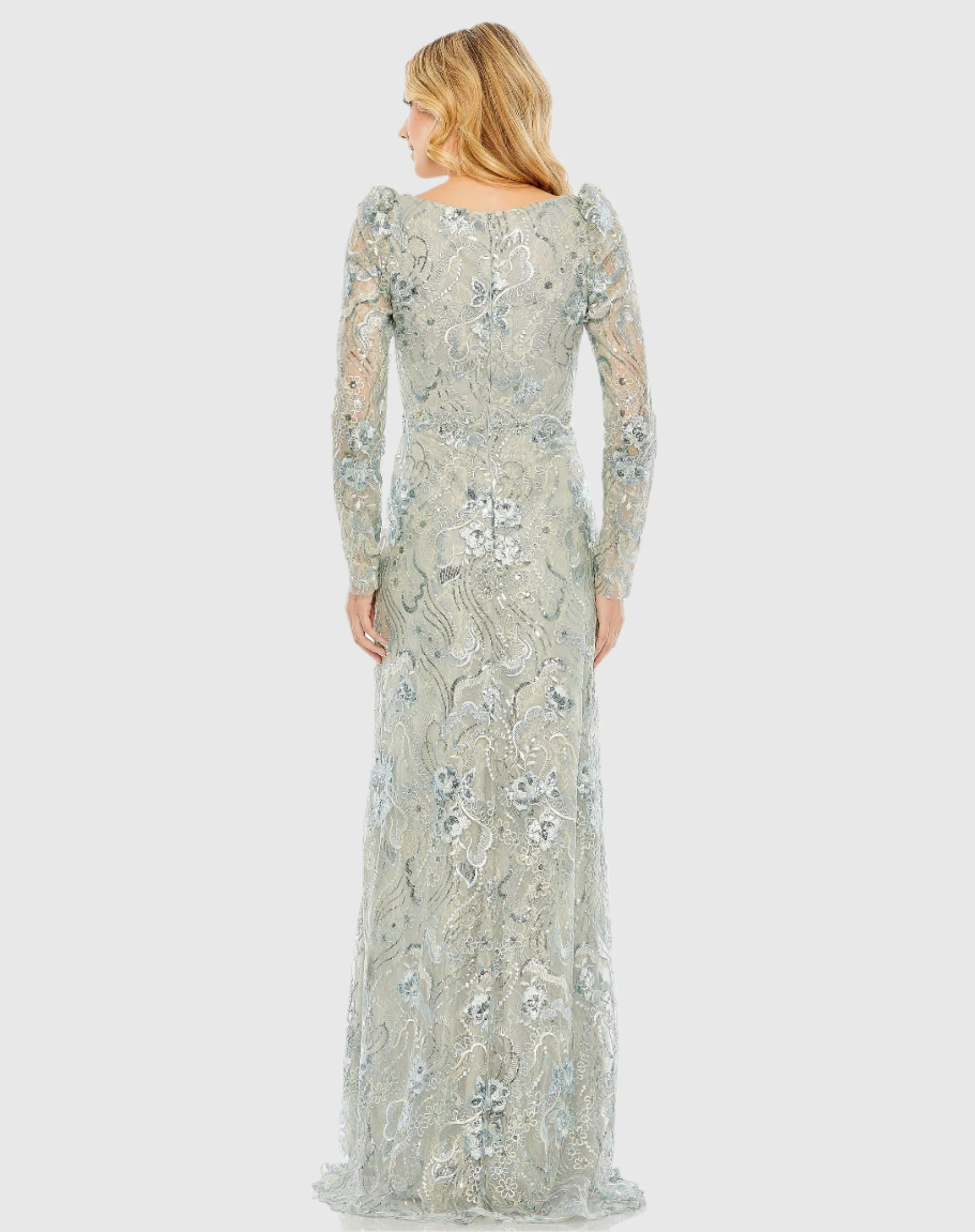 Stitched Wrap Over Puff Sleeves Dress