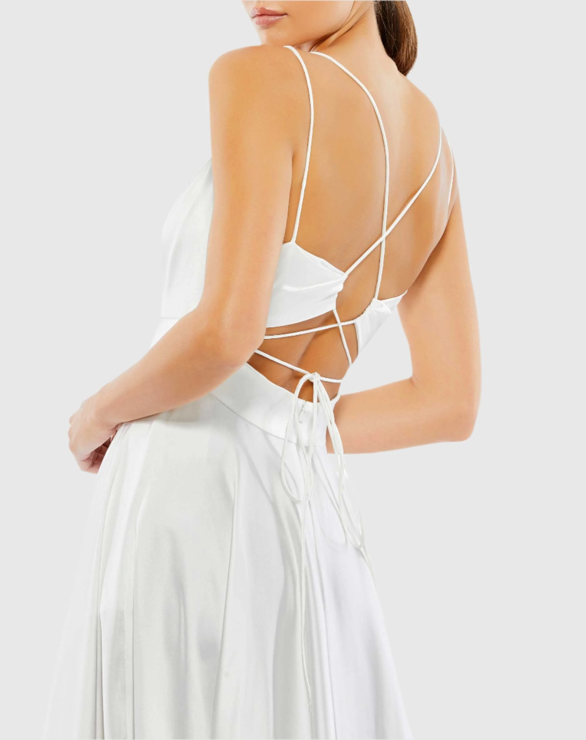 Satin Strappy Back Gown