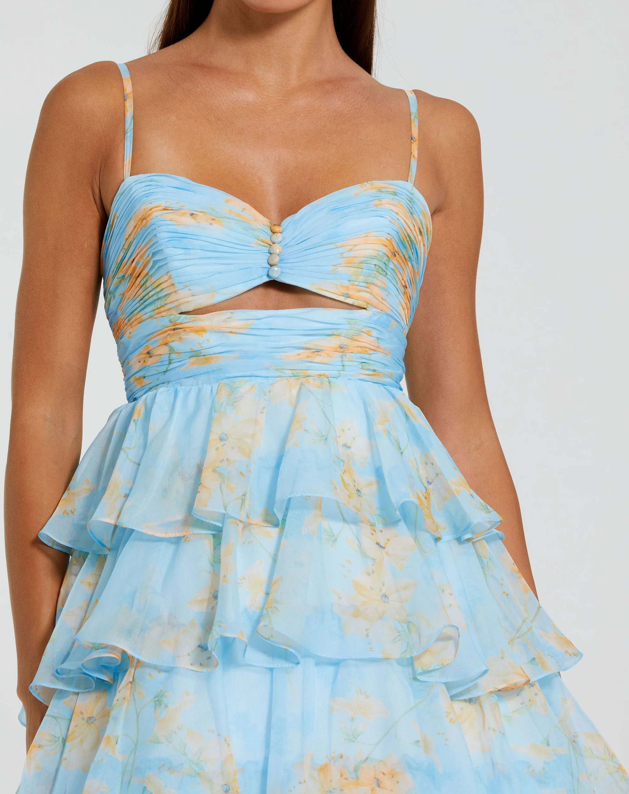 Floral Print Ruffle Tiered Dress